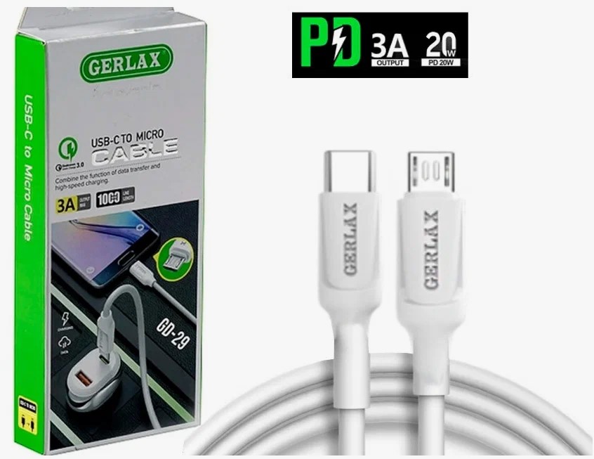 GERLAX USB TYPE-C TO MICRO ZARYAT BERIJI ULGAM 1m